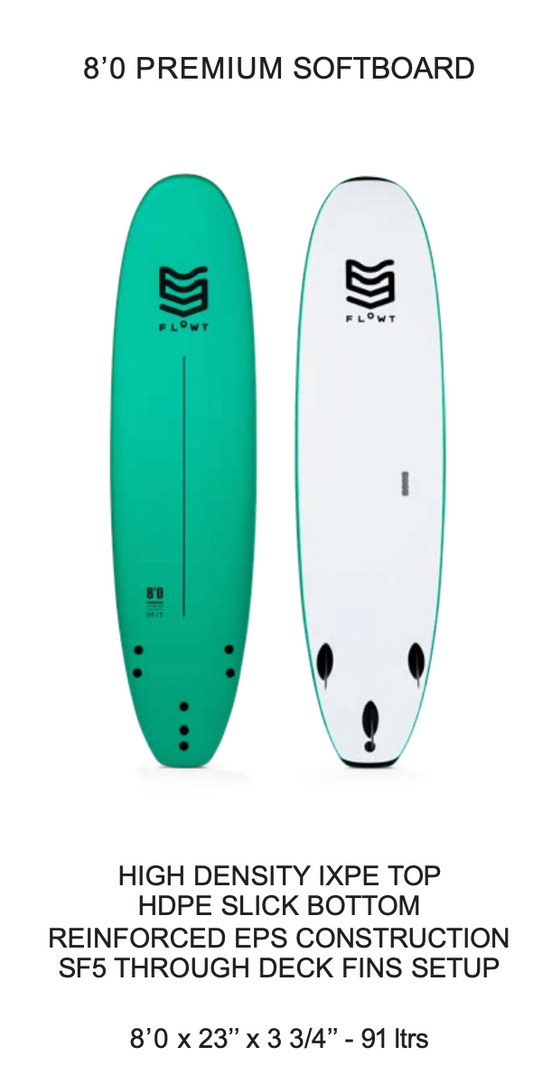 8'0 Premium Softboard | Flowt Surfboards