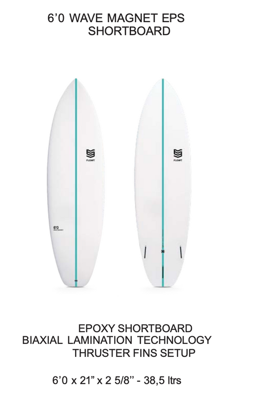 6'0 Wave Magnet EPS Shortboard | Flowt Surfboards