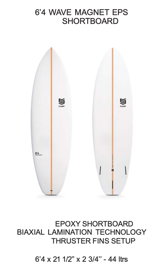 6'4 Wave Magnet EPS Shortboard | Flowt Surfboards