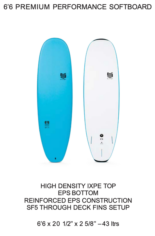 6'6 Premium Performance Softboard | Flowt Surfboards