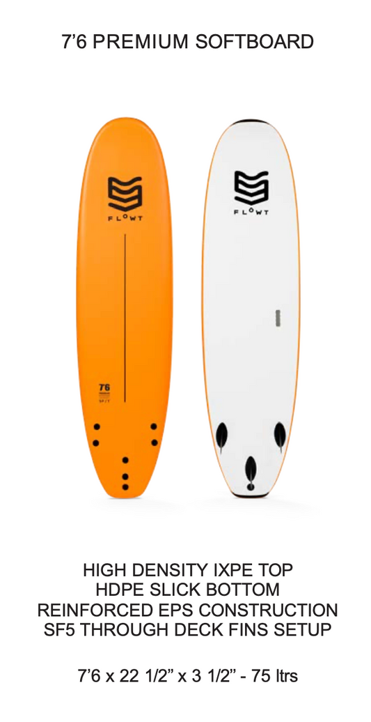 7'6 Premium Softboard | Flowt Surfboards