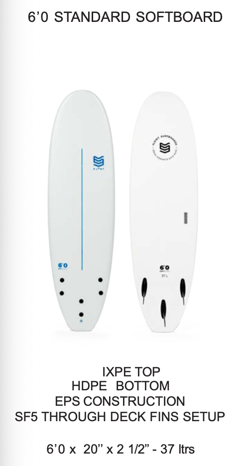 6'0 Standard Softboard | Flowt Surfboards