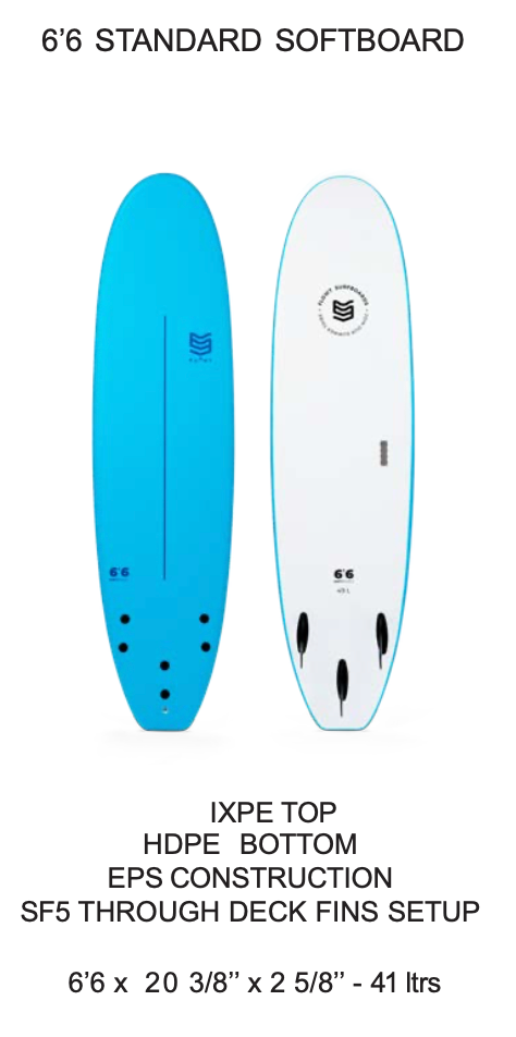 6'6 Standard Softboard | Flowt Surfboards