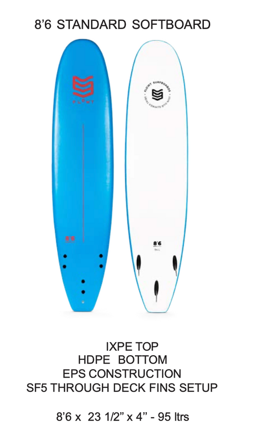 8'6 Standard Softboard | Flowt Surfboards