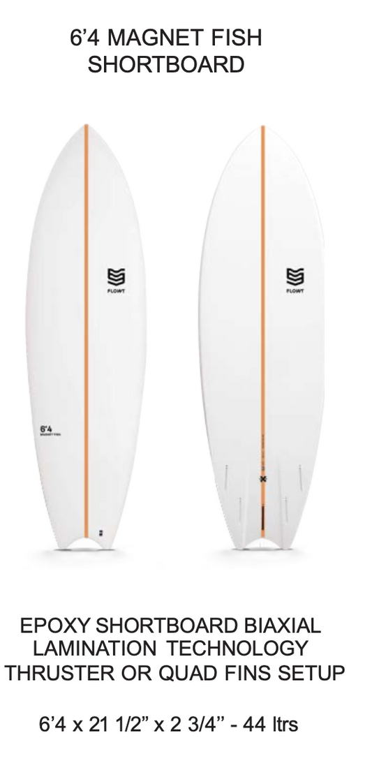 6'4 Magnet Fish Shortboard | Flowt Surfboards