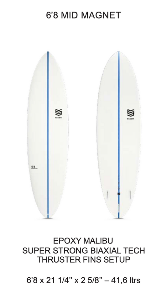 6'8 Mid Magnet | Flowt Surfboards