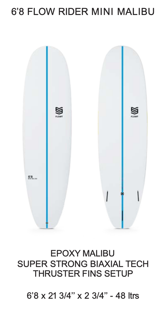 6'8 Flow Rider Mini Malibu | Flowt Surfboards